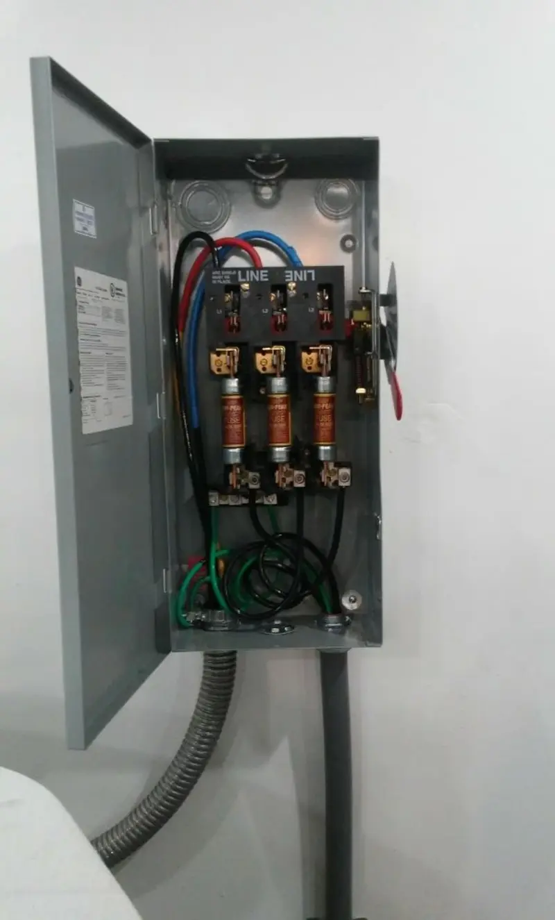 Three-phase disconnect switch installed for Electrical Wiring & Rewiring in Highland Acres